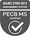 ISO/IEC 27001: 2013 Management System - PECB MS Certified Logo